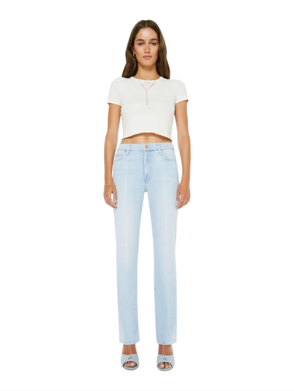 Mother The Kick It Jeans In Melt In Your Mouth NWT $278 Size 26 Straight Leg